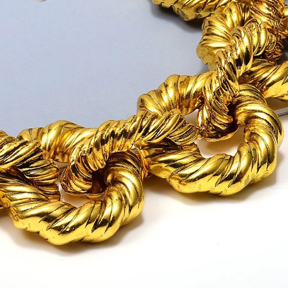 Zara Link Twist Chain Limited Edition Bracelet Antique Gold - Picture 14 of 16